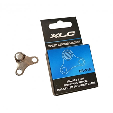 XLC Imán para sensor de velocidad bicicleta eléctrica con disco 6 agujeros BR-X160 2 MM 2500371916