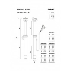 XLC Tija telescópica para bicicleta SP-T20 31.6 450 MM 150 2502069941
