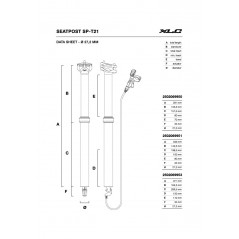 XLC Tija telescópica para bicicleta con integración de cableado interno SP-T21 27.2 90 MM ICR 377 2502069951