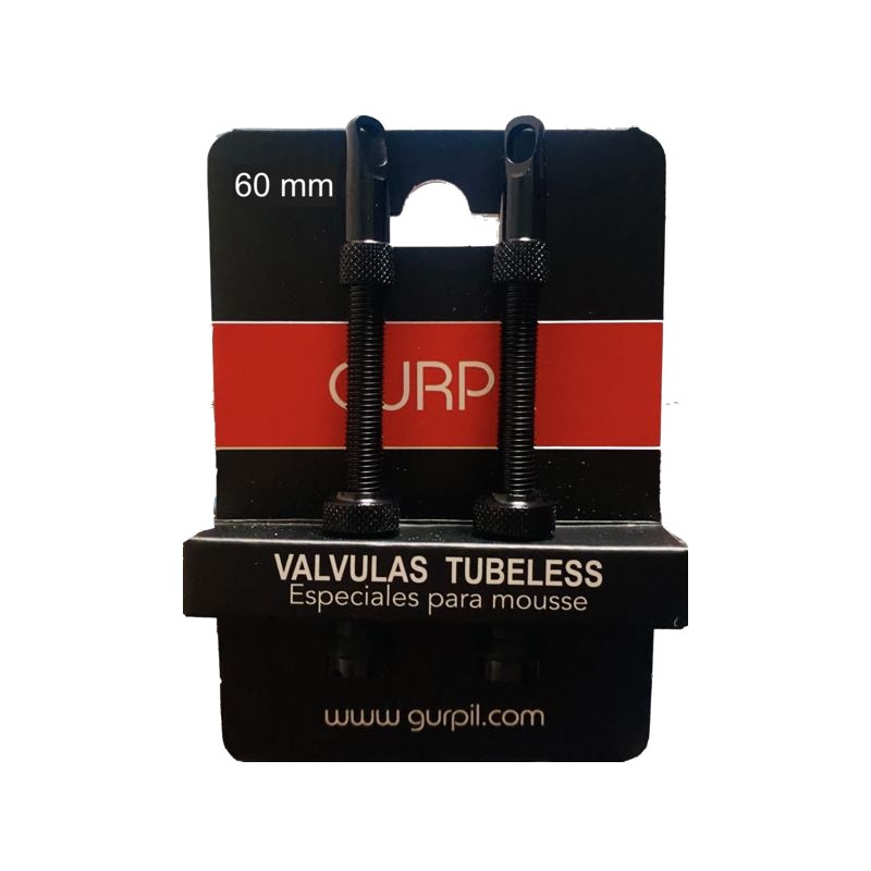 GURPIL Aluminum valve set with threads PRESTA TUBELESS 60 MM 728538