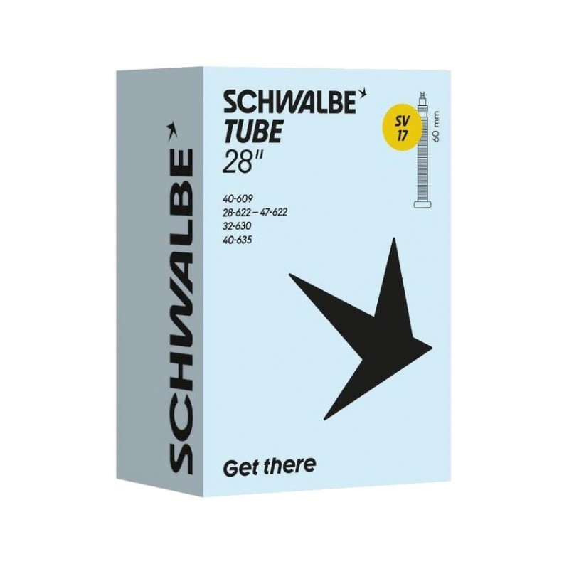 SCHWALBE Camara aire bicicleta 27/28X1-1/8-1.75 PRESTA 60 MM (28/47-622/635) 729172