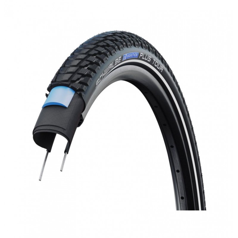 SCHWALBE Cubierta de neumático con dibujo mixto y protección antipinchazos rigida MARATHON PLUS TOUR 700X38C HS619 STANDARD S-GU