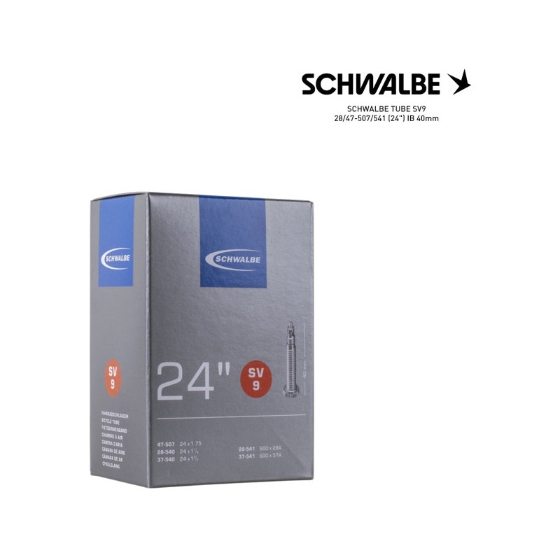 SCHWALBE Bicycle inner tube SV9 28/47-507/541 (24") IB 40MM 24" 4026495100427