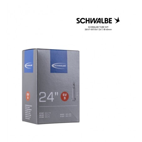 SCHWALBE Cámara de aire bicicleta SV9 28/47-507/541 (24") IB 40MM 24" 4026495100427