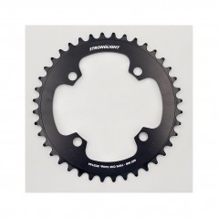 STRONGLIGHT Plato de eléctrica aluminio con cuatro brazos y fijación estándar compatible E-BIKE 104 BCD D 11/12V 728315 VAR