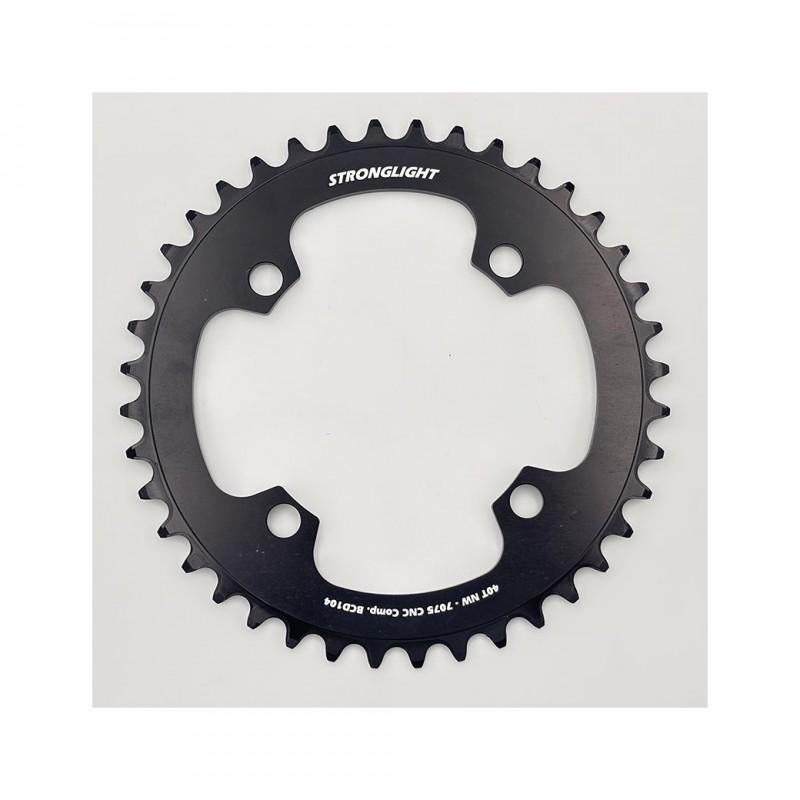 STRONGLIGHT Plato de eléctrica aluminio con cuatro brazos y fijación estándar compatible E-BIKE 104 BCD D 11/12V 728315 VAR