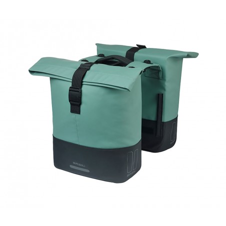 BASIL Rear saddlebags with compatible pet/leather plate MIK 2.0 28-32L (29X14.5X36 CM) 728953