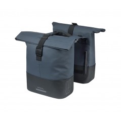 BASIL Alforjas traseras con placa compatible pet/cuero azul marino/negro MIK 2.0 28-32L (29X14.5X36 CM) 728954