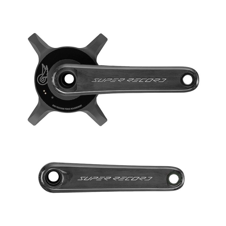 CAMPAGNOLO Juego de bielas con potenciómetro para transmisión doble plato y acabado en carbono SUPER RECORD 2X13V 728018VAR