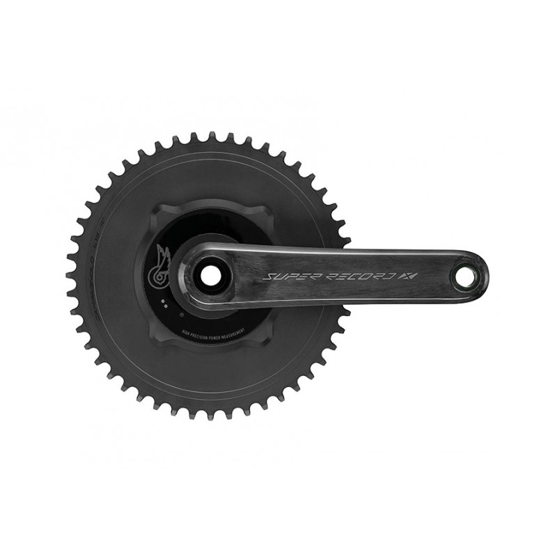 CAMPAGNOLO Crankset with power meter for single-speed transmission and carbon finish SUPER RECORD 1X13V 728901VAR