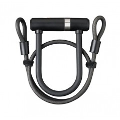AXA Candado en forma de u con cable seguridad negro NEWTON LOCK PRO MINI 100 CM 10 MM 728596