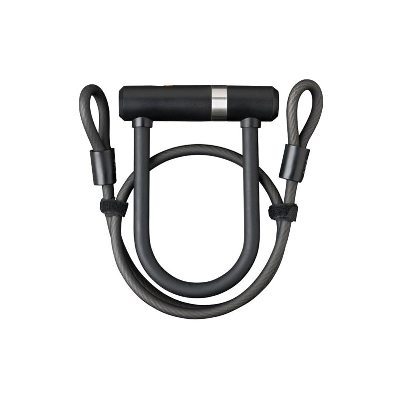 AXA Candado en forma de u con cable seguridad negro NEWTON LOCK PRO MINI 100 CM 10 MM 728596