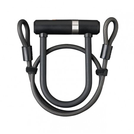 AXA U-shaped padlock with black security cable NEWTON LOCK PRO MINI 100 CM 10 MM 728596