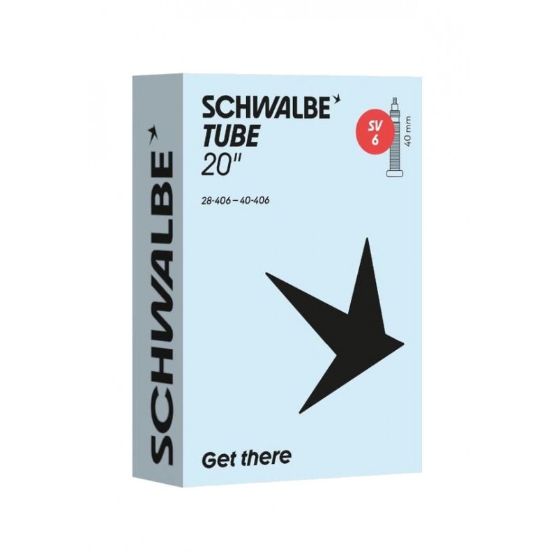 SCHWALBE Cámara para bicicleta valvula SV6 20X1.10-1.75 PRESTA 40 MM (54/75-584) 729413