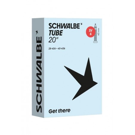SCHWALBE Cámara para bicicleta valvula SV6 20X1.10-1.75 PRESTA 40 MM (54/75-584) 729413