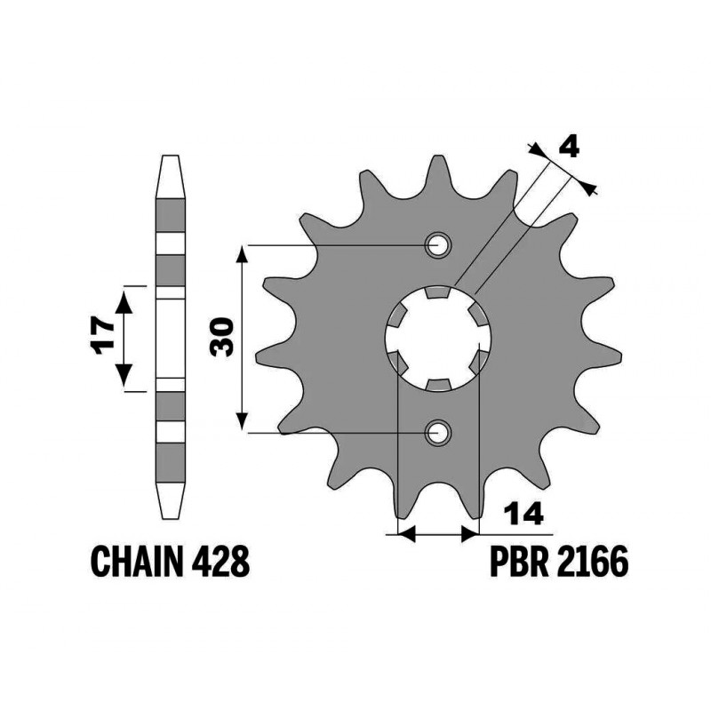 PBR Standard Steel Pinion 2166-428 1149258001