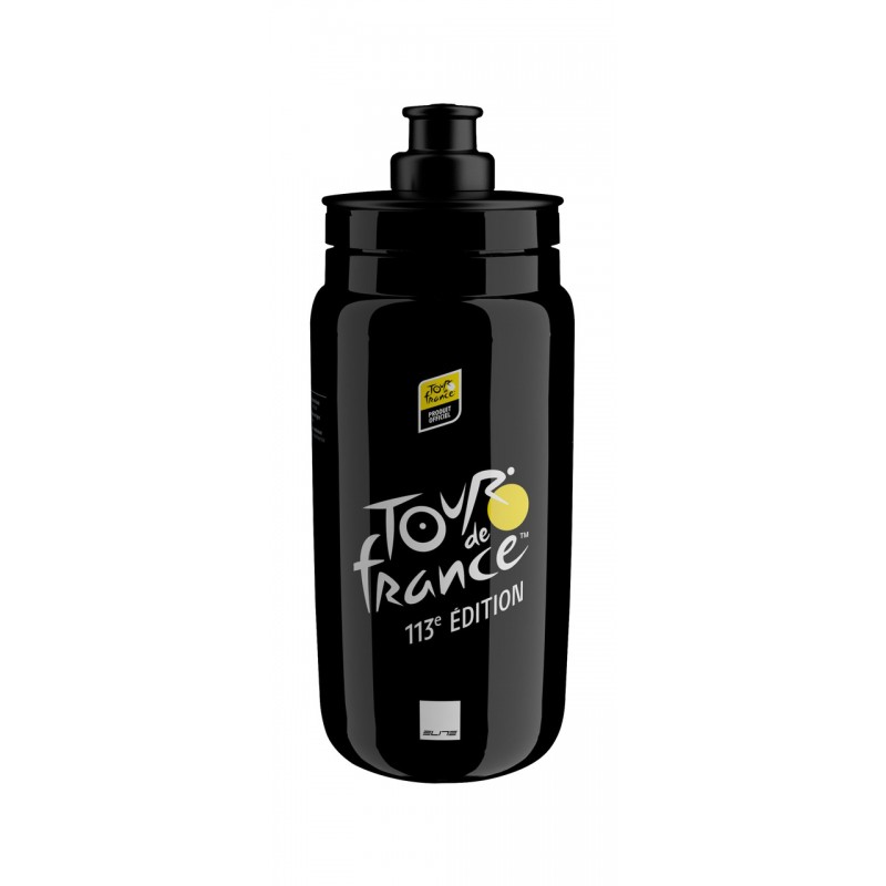 ELITE Bidon botellin bicicleta FLY TOUR DE FRANCIA NEGRO MAPA 550 ML 2026 729560