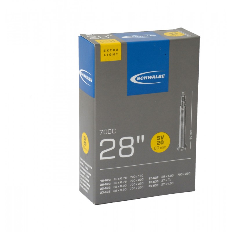SCHWALBE Cámara de aire 700X18/25 EX.LIGHT 60 VB 64310