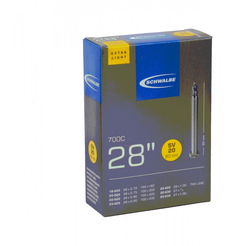SCHWALBE Cámara de aire 700X18/25 EX.LIGHT 80 VB 64414
