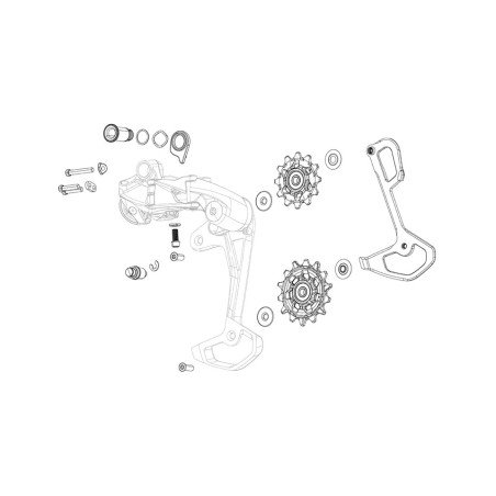 SRAM Juego de ruletas roldanas para cambio trasero XX DOWNHIL T-TYPE 109167