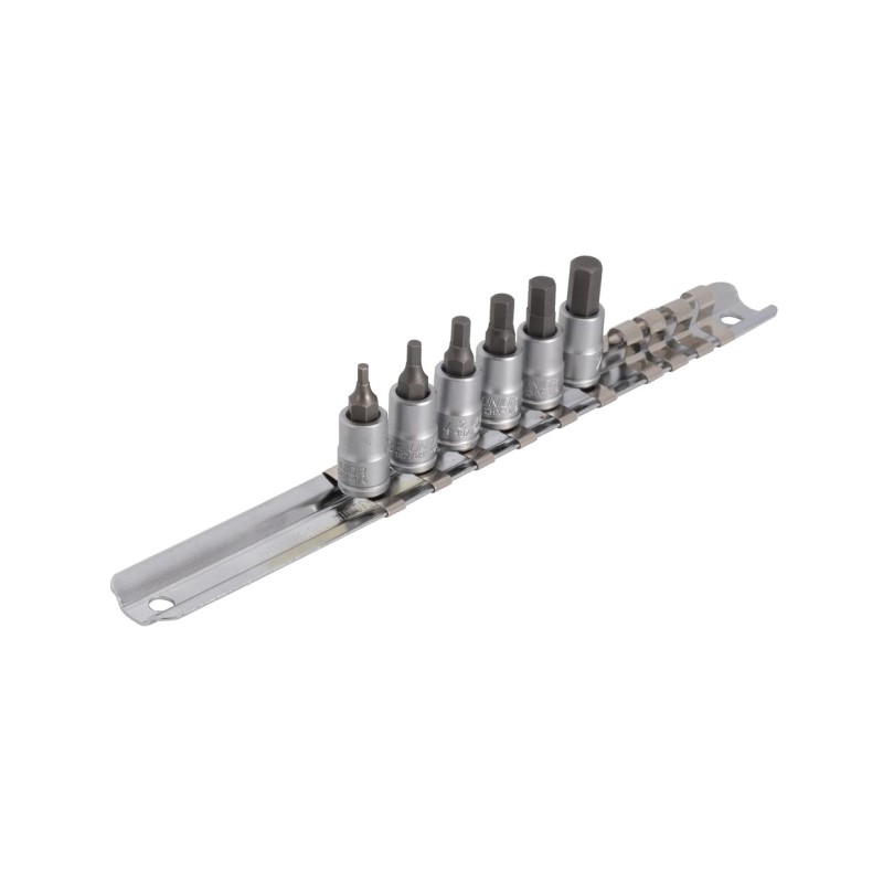 UNIOR Socket Wrench Set HX2.5-HX7 1/4" UN-04-629697