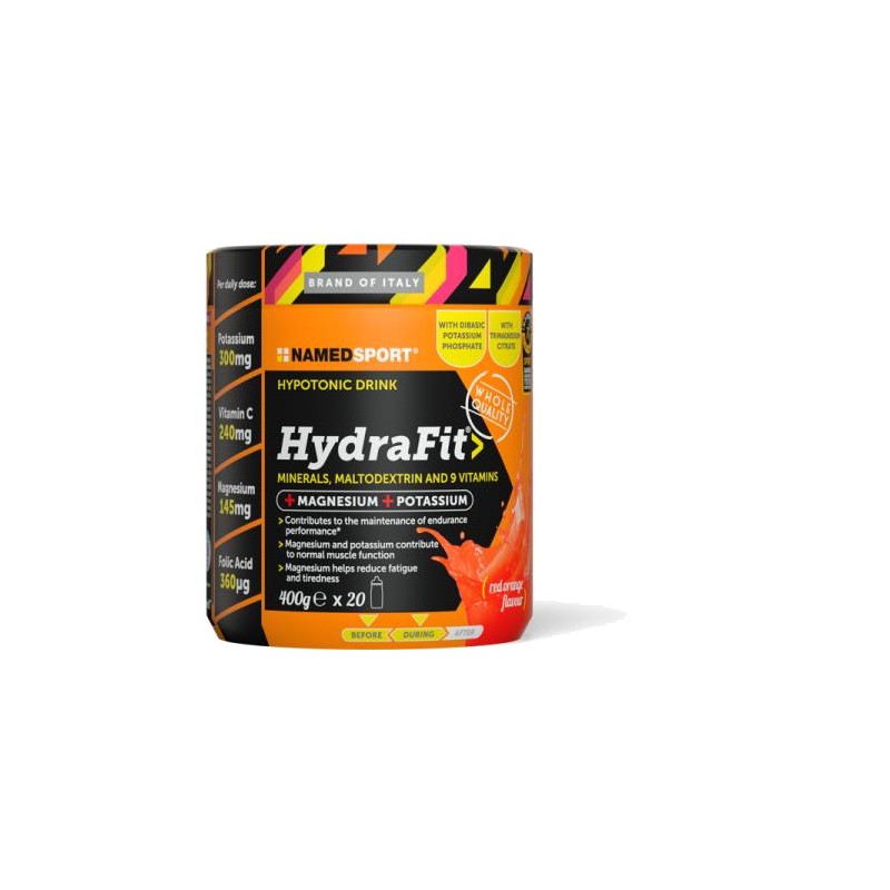 NAMEDSPORT Hydration Powder HYDRAFIT RED ORANGE 400G NM001-1FO-POW-HF2022-01