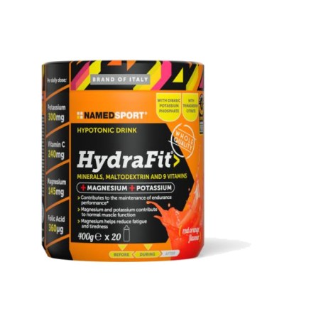 NAMEDSPORT Polvo de hidratación HYDRAFIT RED ORANGE 400G NM001-1FO-POW-HF2022-01