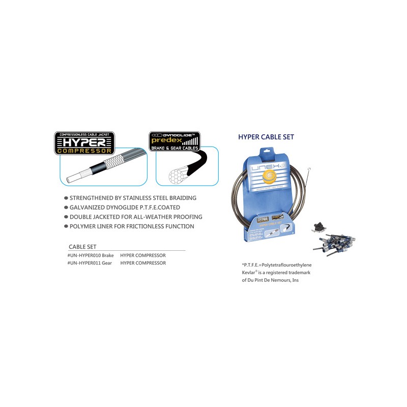 UNEX Kit de cable y funda freno HYPER UN00HYPER010