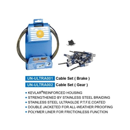 UNEX ULTRA Brake Cable and Housing Kit UN00ULTRA001