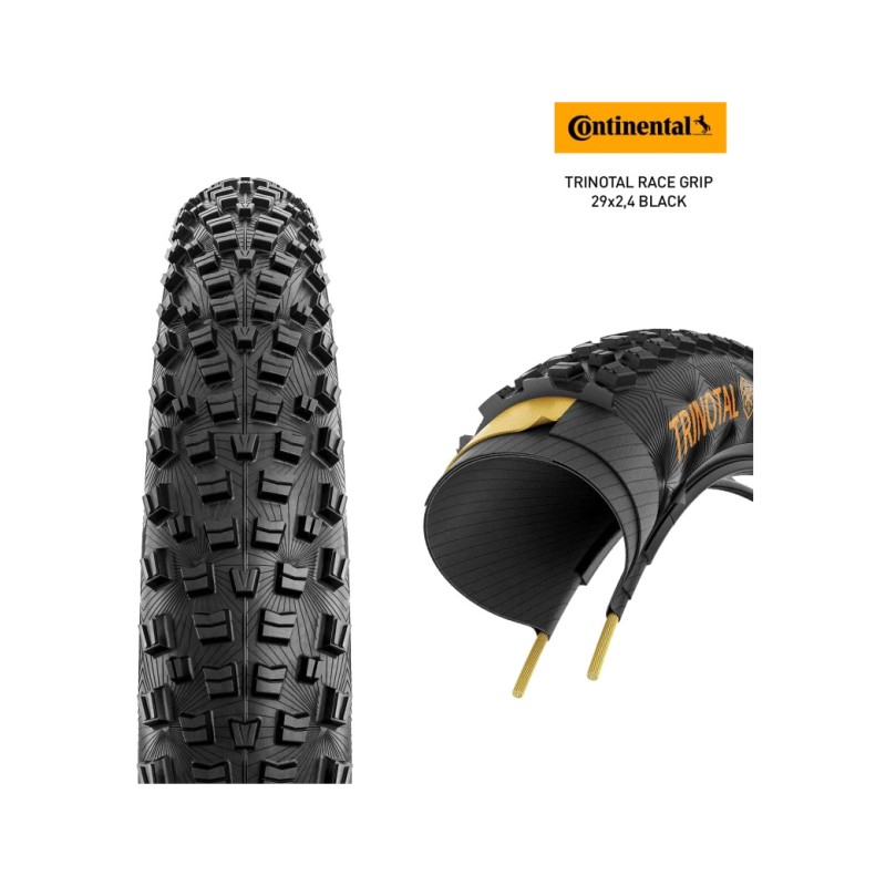 CONTINENTAL Tire TRINOTAL TR 29" 29X2.4 RACE CASING BLACK, GRIP COMPOUND 4019238402506