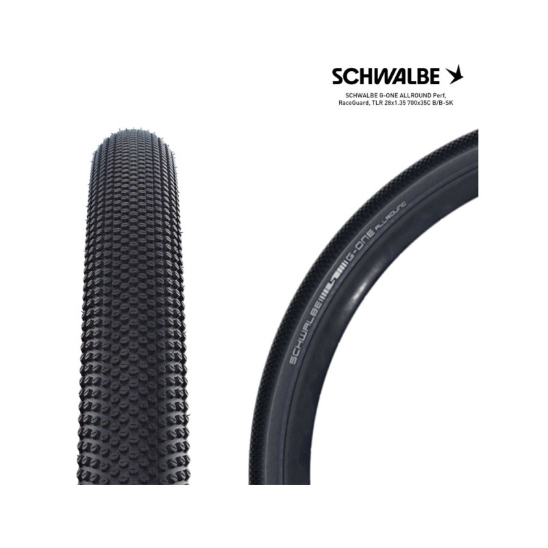 SCHWALBE Tire G-ONE ALLROUND PERF, RACEGUARD 28X1.35 700X35C B/B-SK. 4026495958127