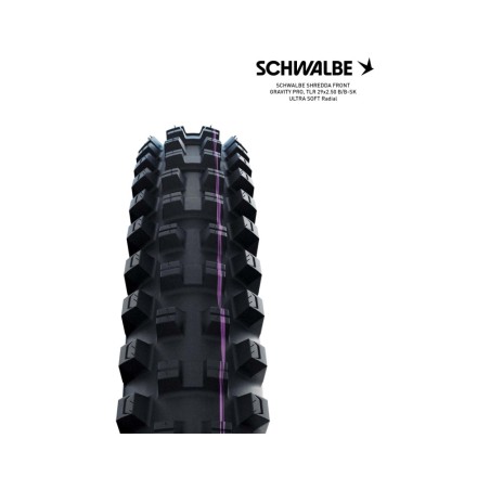 SCHWALBE Tire cover SHREDDA FRONT GRAVITY PRO TLR 29" 29X2.50 B/B-SK ULTRA SOFT RADIAL 4026495970624