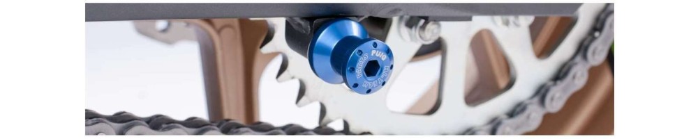 Diábolos de moto y soportes basculante: R&G, PUIG | Biketic