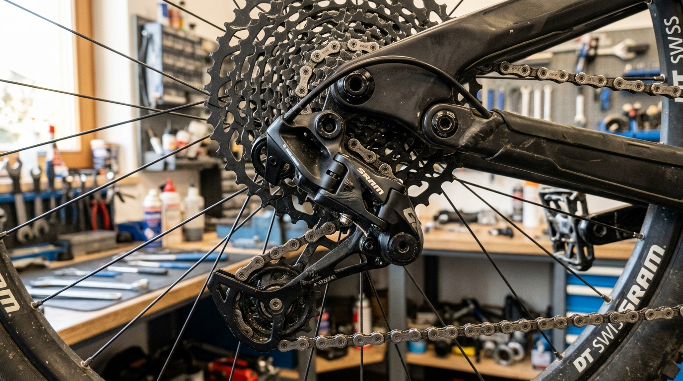 Cambio trasero bici Shimano vs SRAM: 9, 10, 11, 12 velocidades y compatibilidades