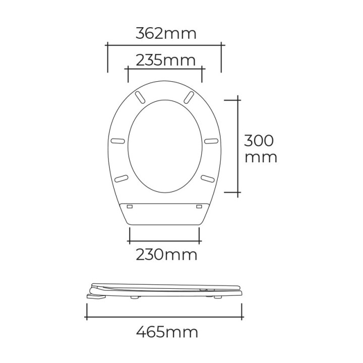 EDM Abattant WC avec vis BASIC 01512