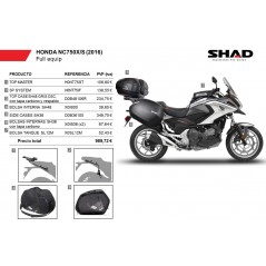 Side cases, back trunk, tank bag and brackets supports  KIT FULL