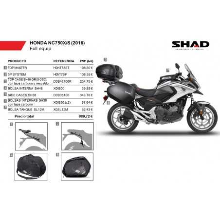 SHAD Maletas laterales, baul, bolsa deposito KIT FULL KIT-SHAD-15