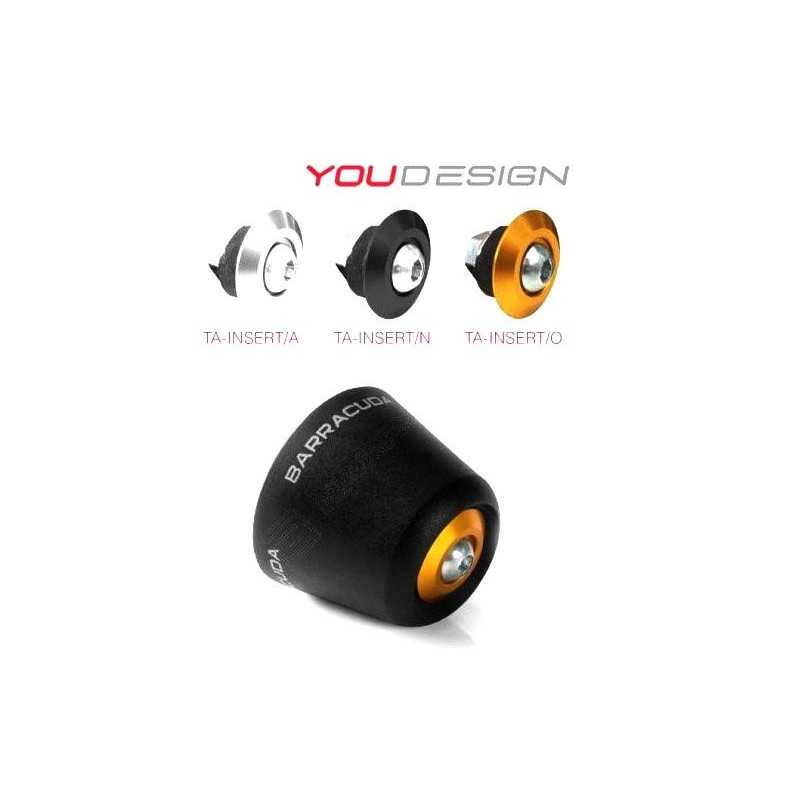 Aluminium inserts with anti-fall protecting studs