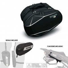 SHAD Kit fijaciones y bolsas semirigidas + bolsa pierna regalo 3D E48 KIT-SHAD-21