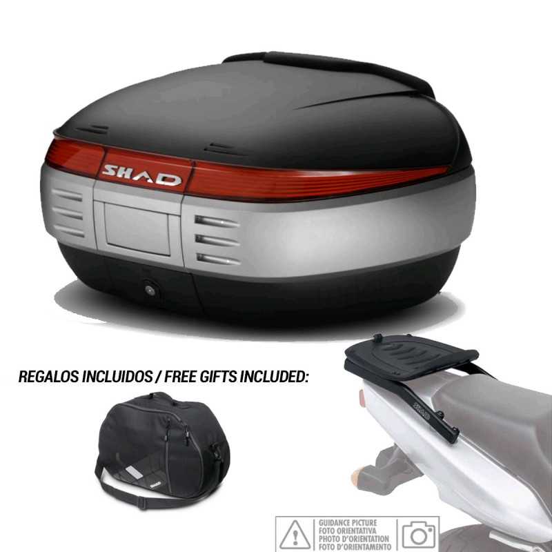 SHAD Kit fijacion y maleta baul trasero + bolsa interna de regalo SH50 KIT-SHAD-1627
