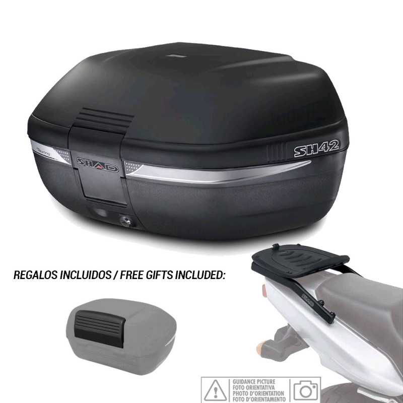 SHAD Kit fijacion y maleta baul trasero + respaldo de regalo SH42 KIT-SHAD-1378