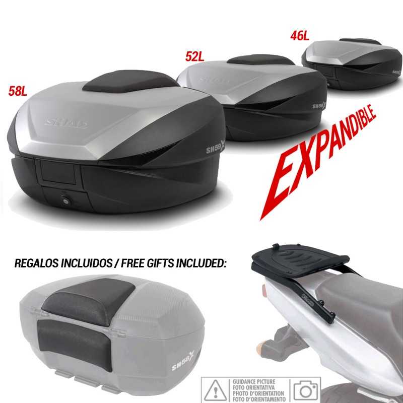 SHAD Kit fijacion y maleta baul trasero + respaldo pasajero regalo SH59X KIT-SHAD-2268