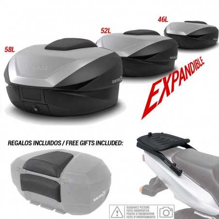 SHAD Kit fijacion y maleta baul trasero + respaldo pasajero regalo SH59X KIT-SHAD-2269