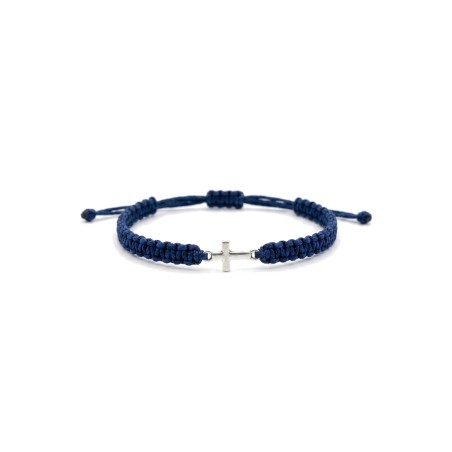 cruz de macramé religiosa para muñeca (pulsera, brazalete, regalo devocional) monjas benedictinas monasterio santa cruz sahagún