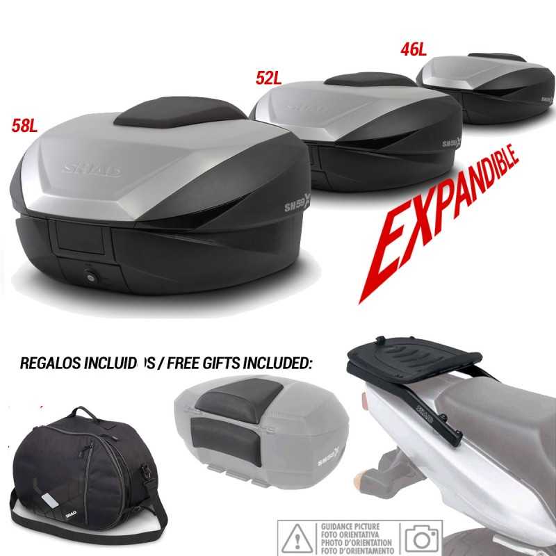 SHAD Kit fijacion y maleta baul trasero + respaldo bolsa interna regalo SH59X KIT-SHAD-2422