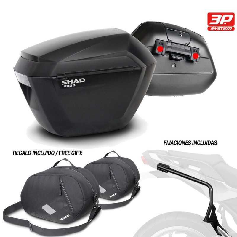 SHAD Kit fijaciones y maletas laterales + bolsas internas regalo SH23 KIT-SHAD-2593