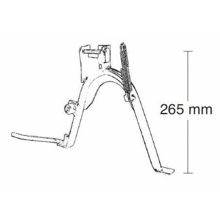 Sawhorse, central, complete foot support