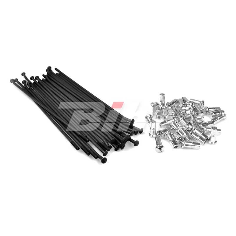 HAAN WHEELS Juego de radios negro para llanta 18 buje OEM 25 1405/3 62171