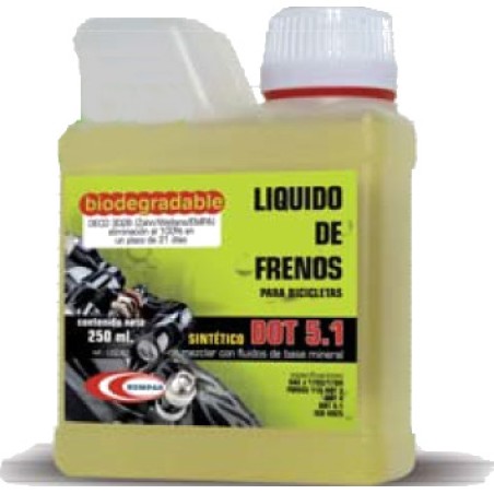 líquido de frenos biodegradable dot 5.1 250 ml