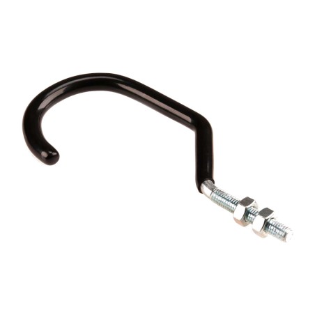 large hook with metal thread and nuts